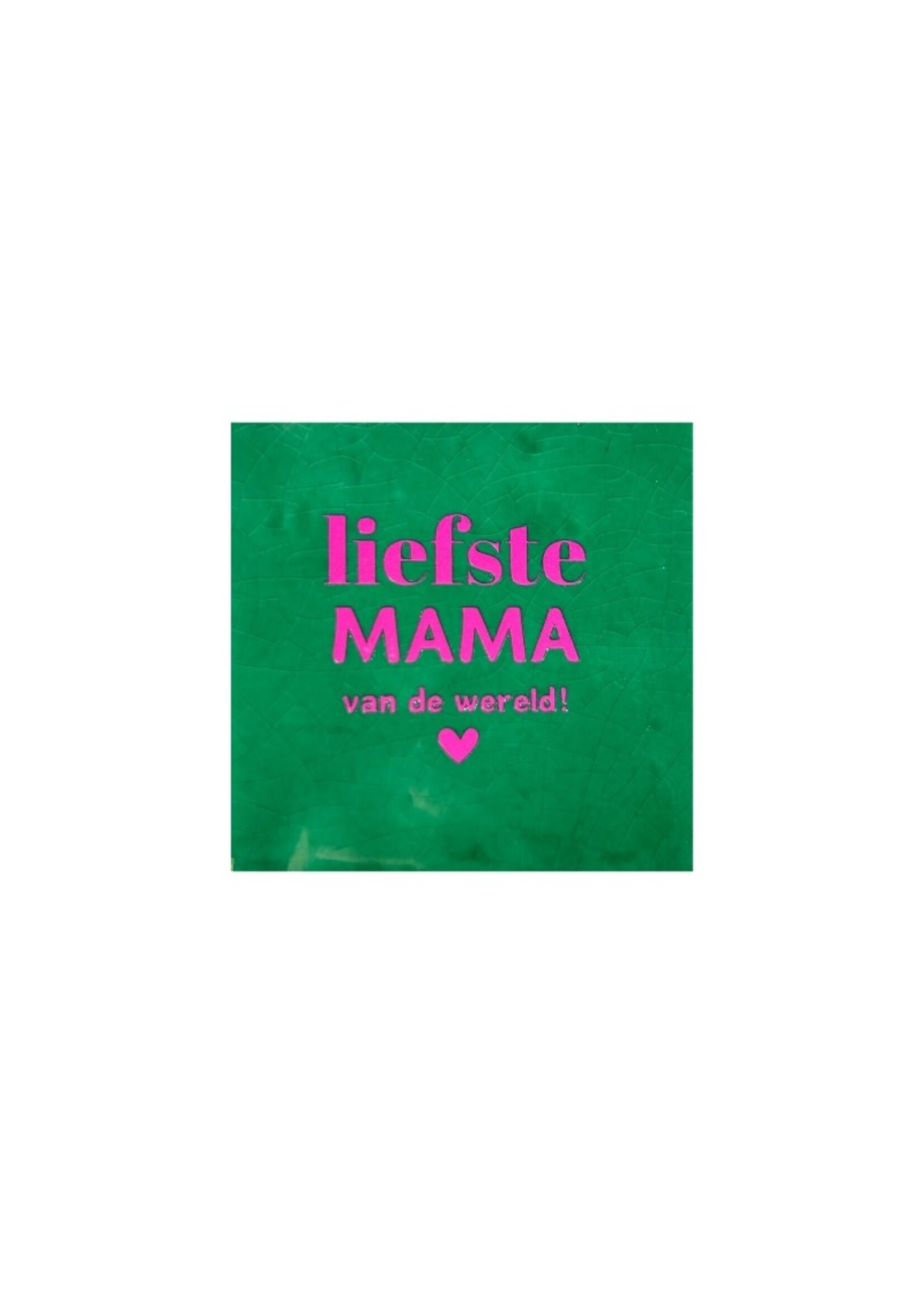 YETT Quote tegeltje - liefste mama van de wereld - groen/roze