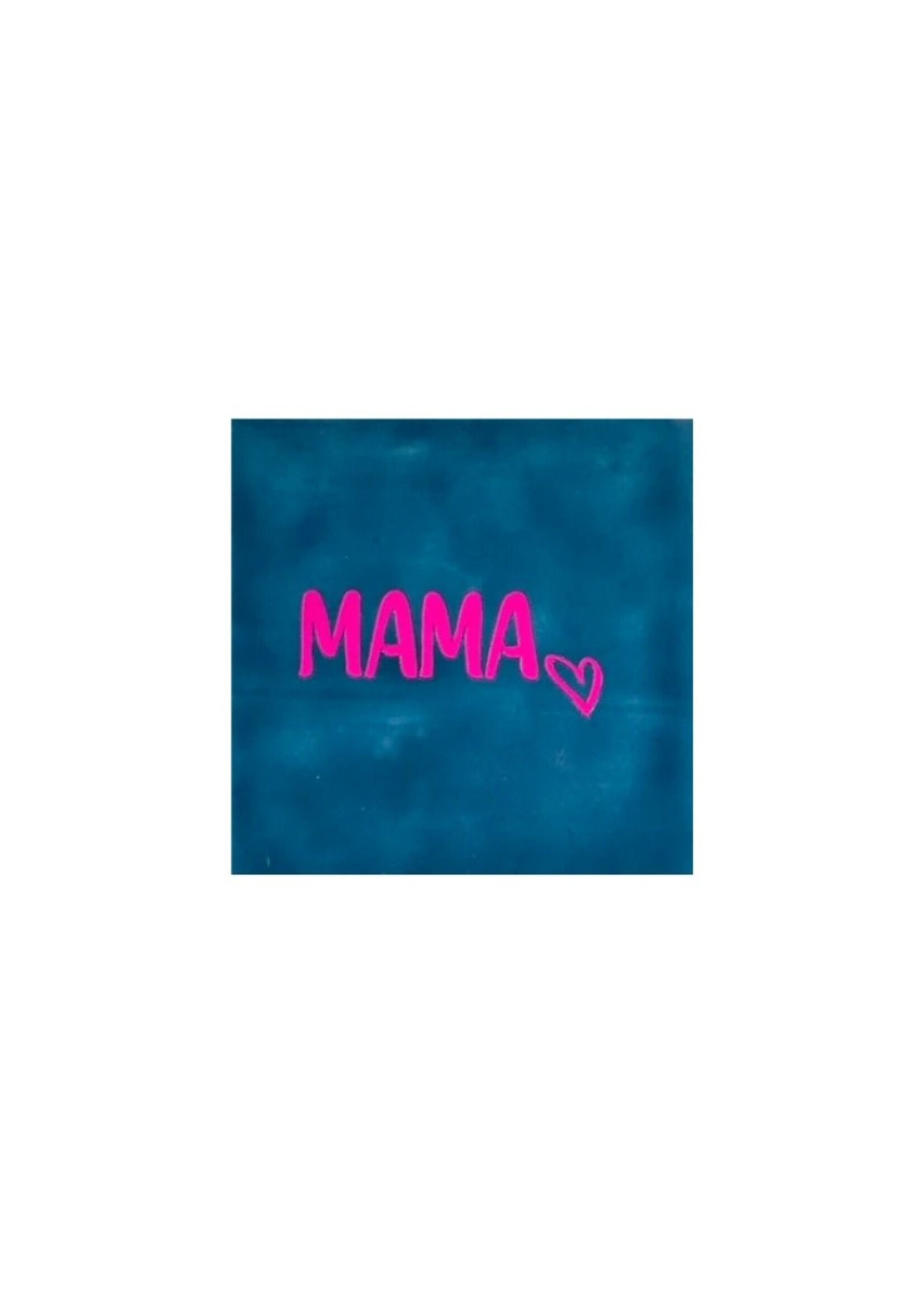 YETT Quote tegeltje - mama (hartje) - blauw/roze