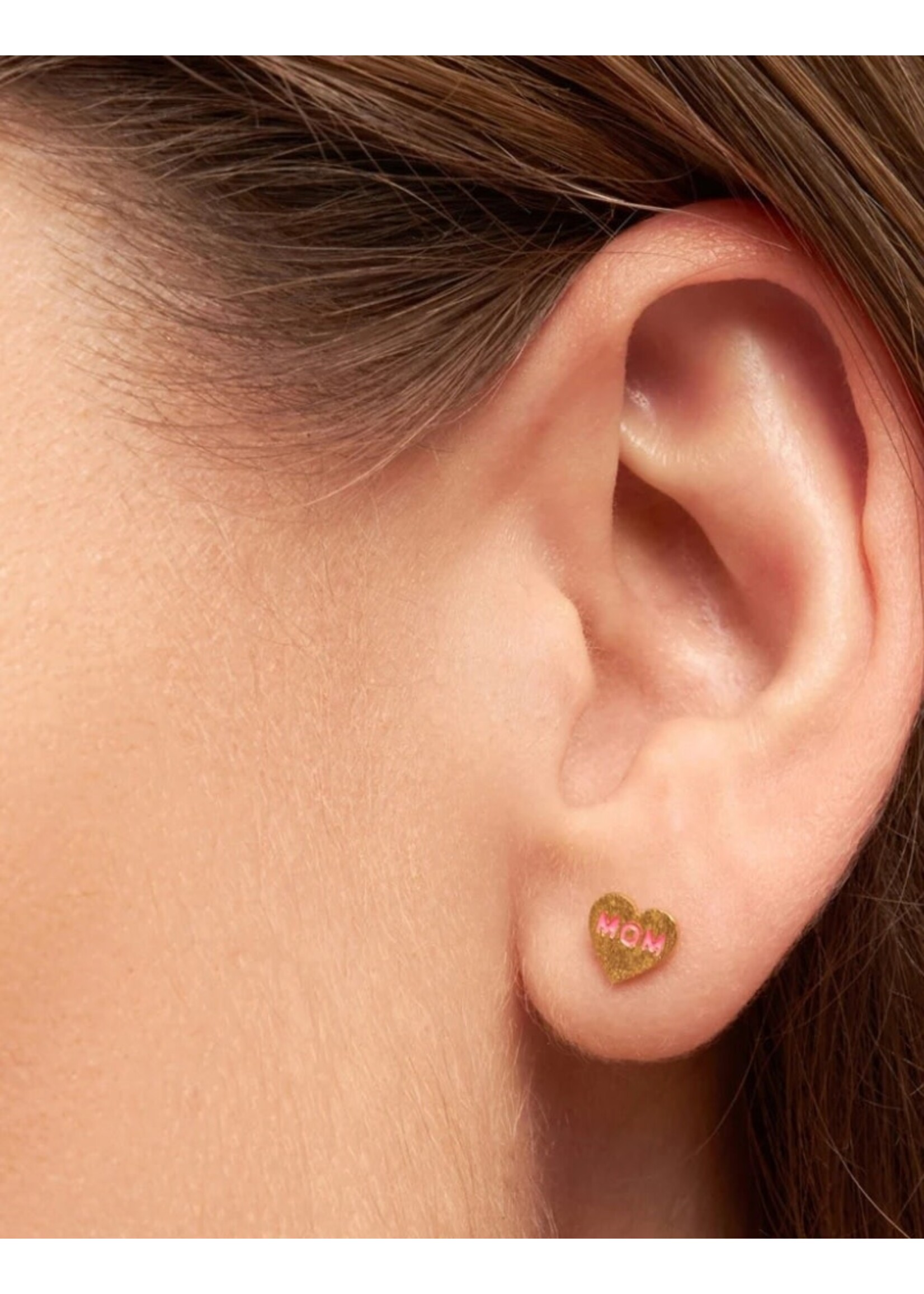 LULU Copenhagen Heart Mom Oorstud - Pink