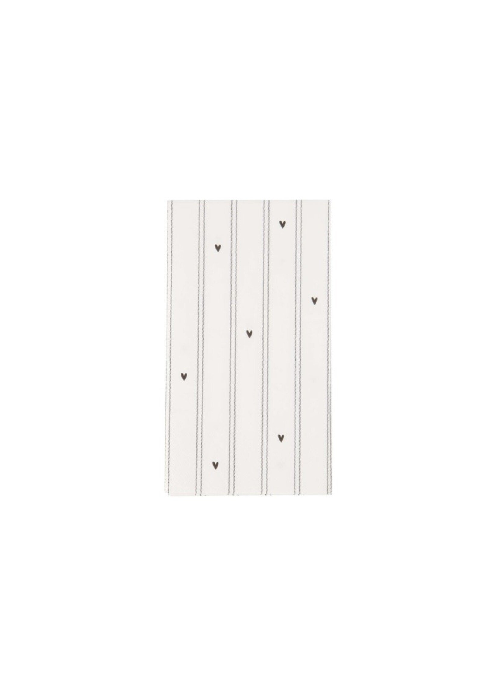 Zusss servetten 11x20cm - zwart hartje