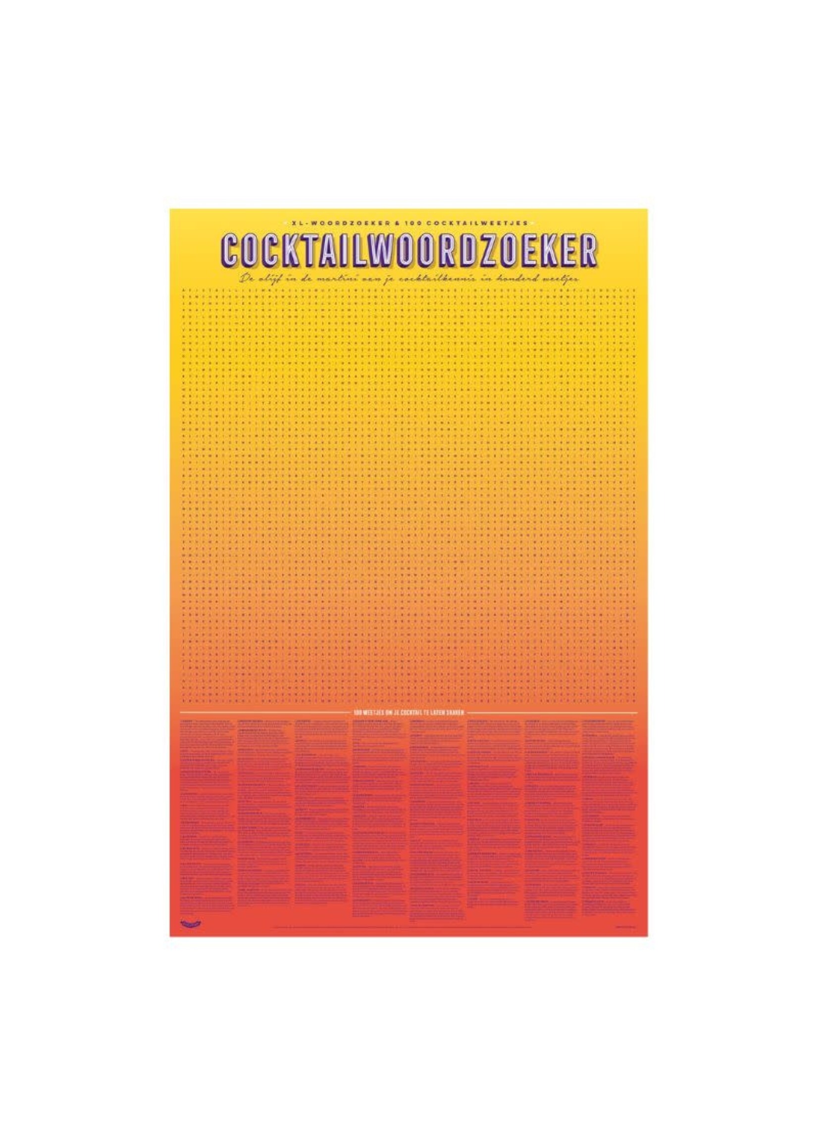 Stratier XL Spelposter | Woordzoeker Cocktails