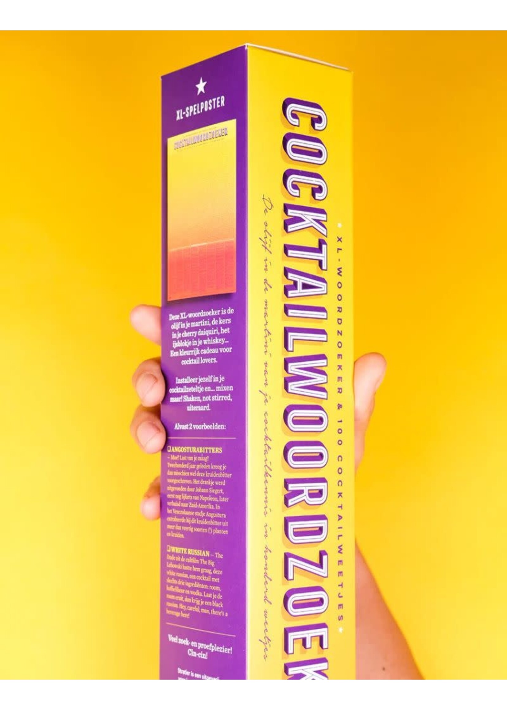 Stratier XL Spelposter | Woordzoeker Cocktails