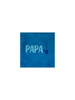 YETT Quote tegeltje - papa (hartje) - blauw