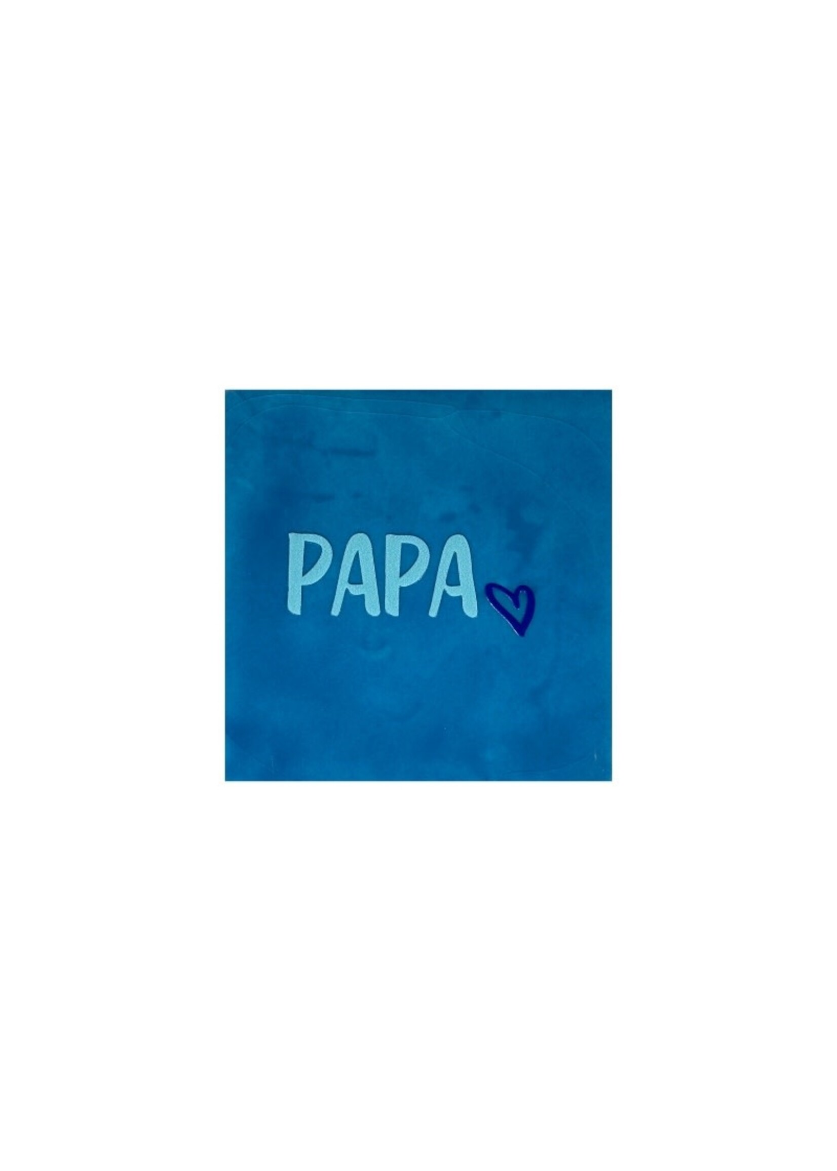 YETT Quote tegeltje - papa (hartje) - blauw
