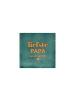 YETT Quote tegeltje - liefste papa van de wereld - zeegroen/oranje
