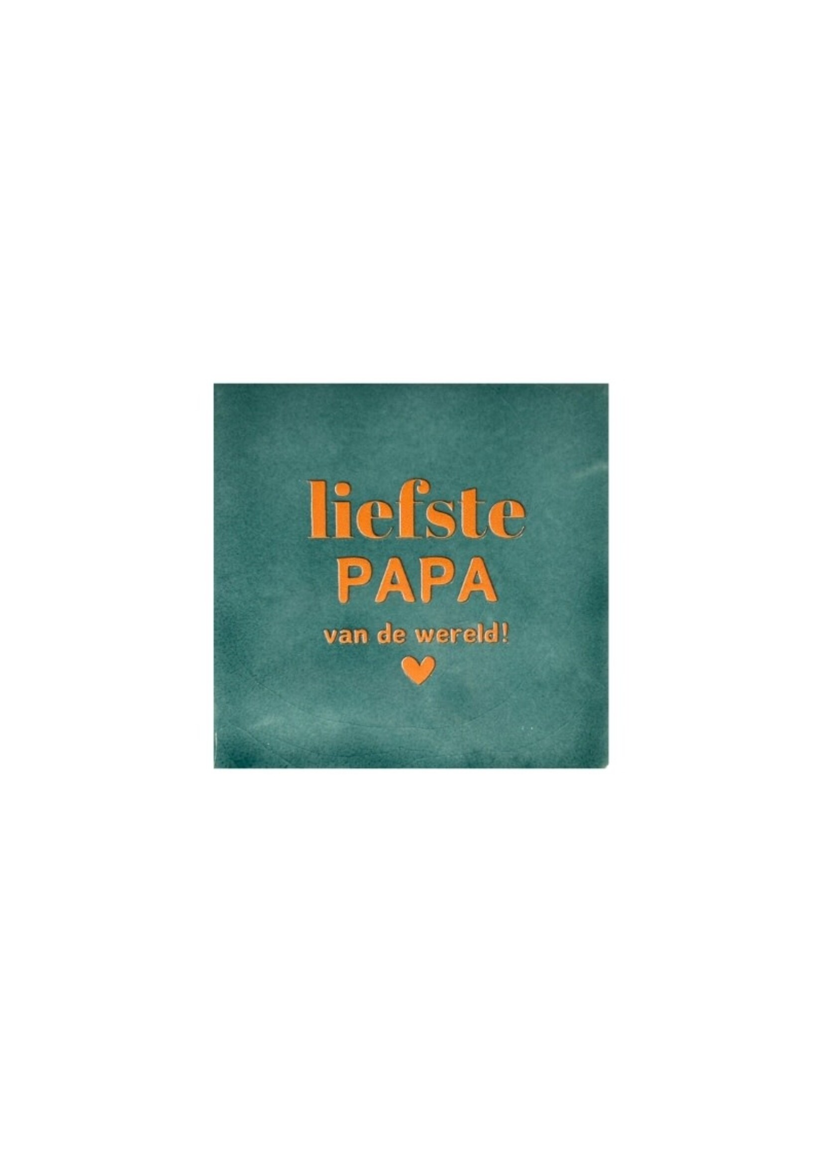 YETT Quote tegeltje - liefste papa van de wereld - zeegroen/oranje