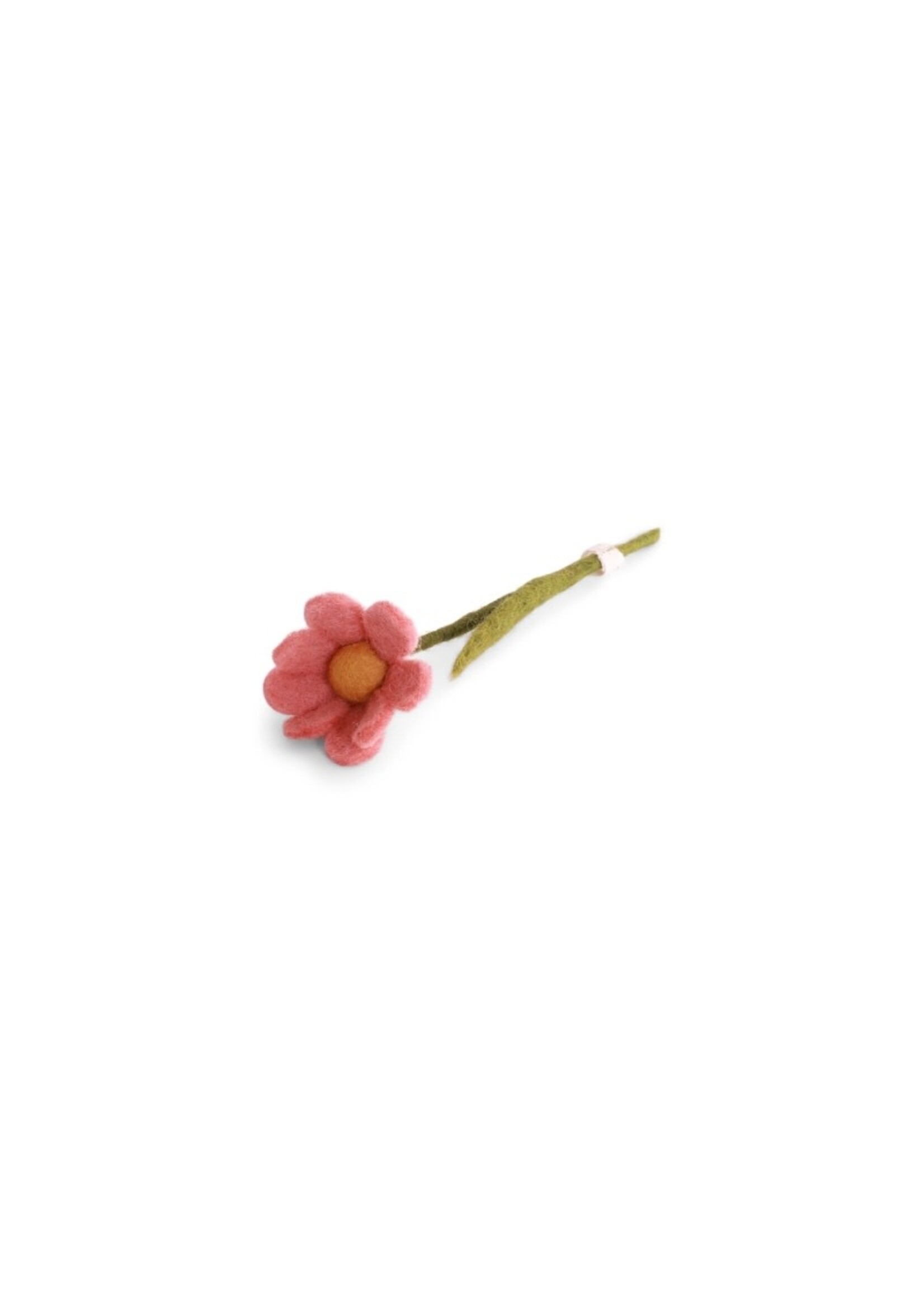 Gry & Sif Small Anemone with Leaf - Dusty Red