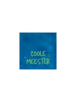 YETT Quote tegeltje - coole meester - blauw/mint