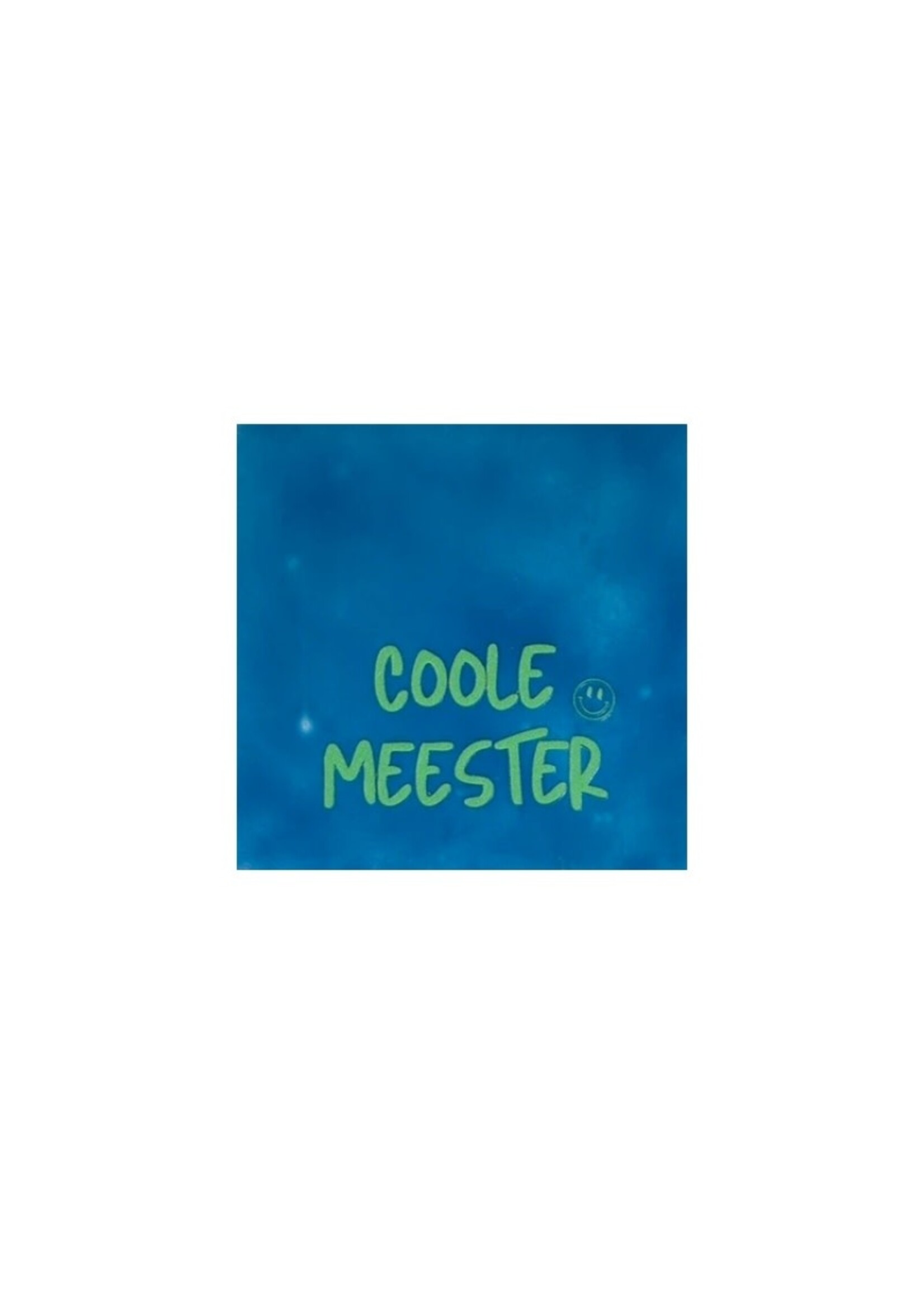 YETT Quote tegeltje - coole meester - blauw/mint