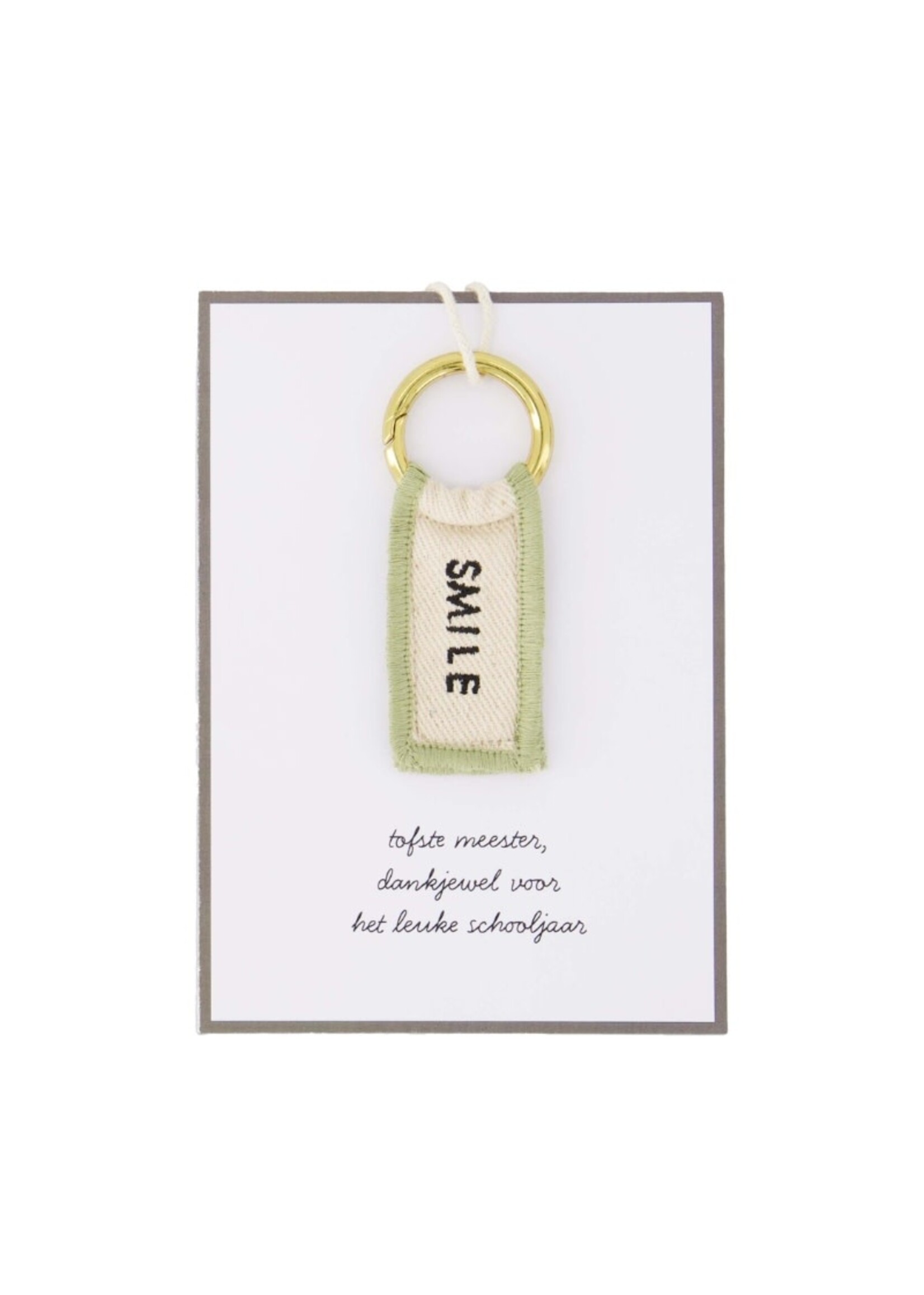 Zusss wenskaart sleutelhanger - liefste meester
