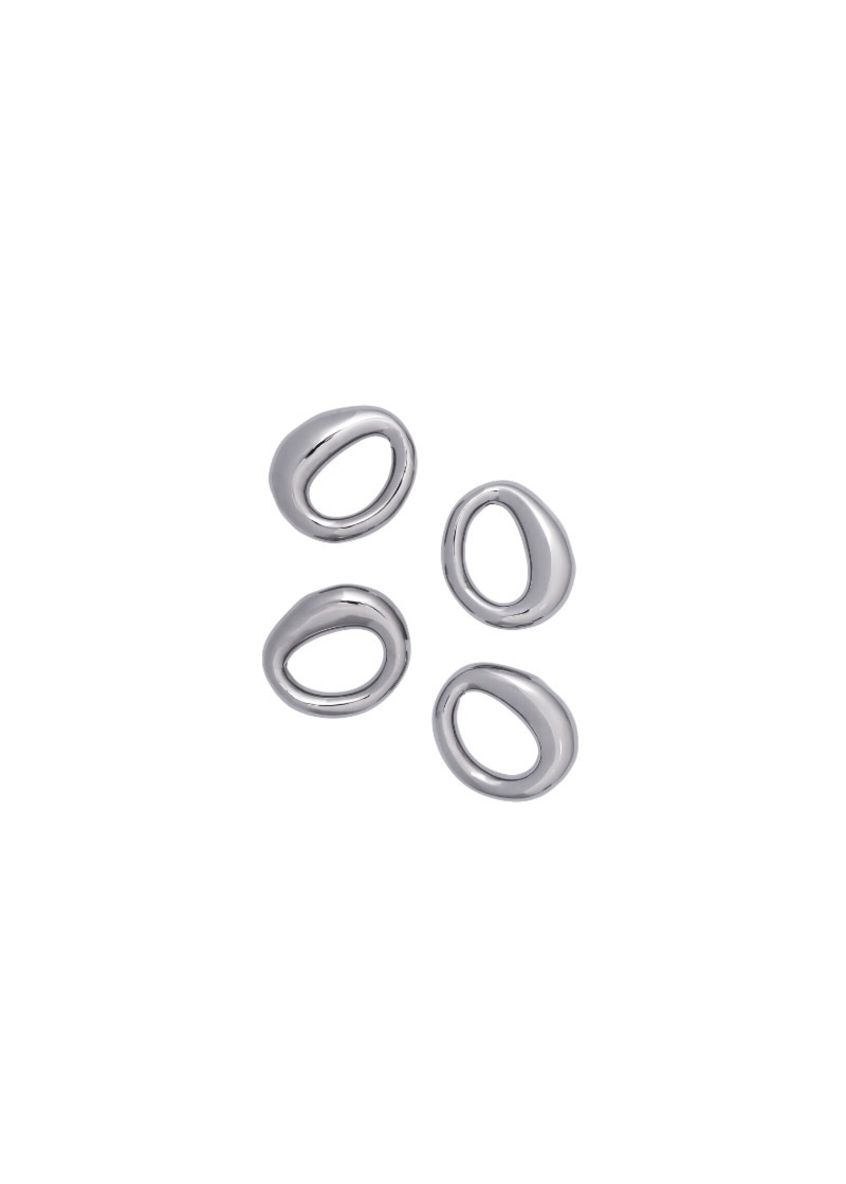Ferm Living Orrith Napkin Rings - Set of 4 - Silver