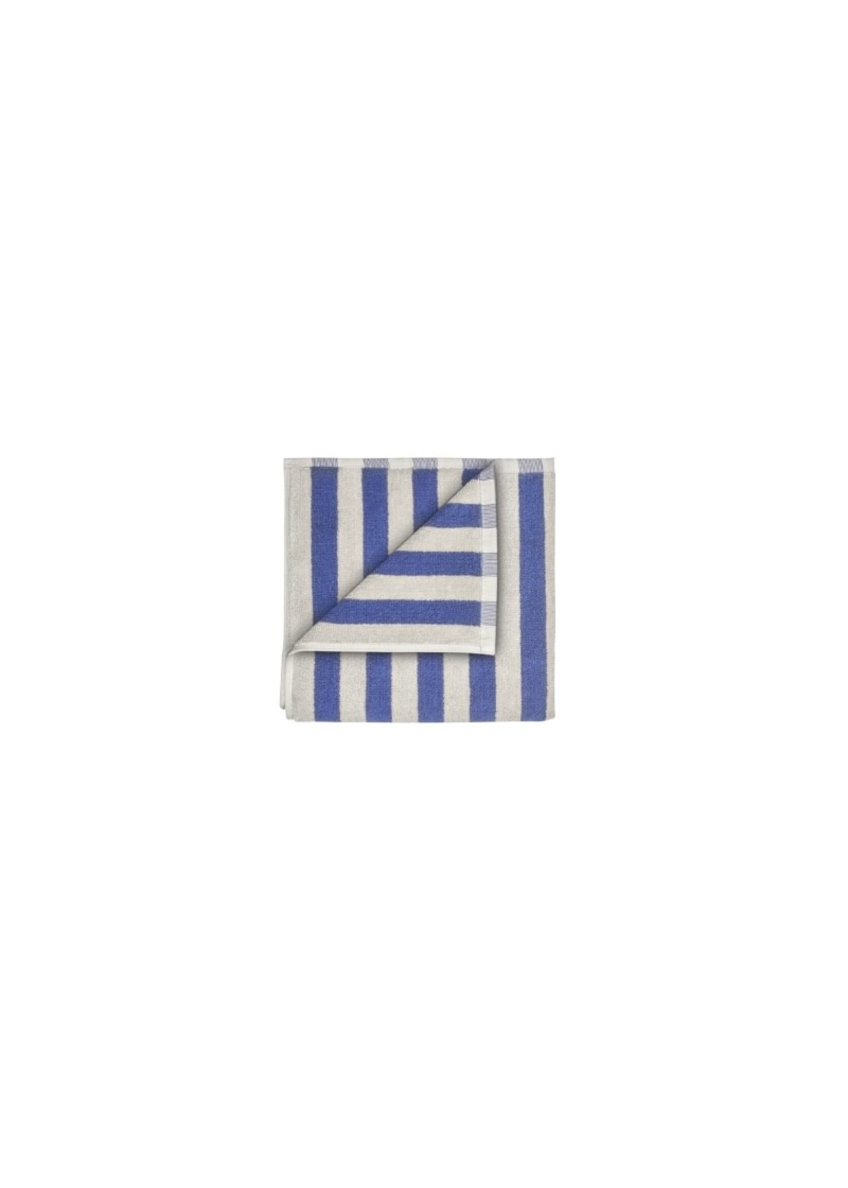 Blomus Arto Guest Towel - Thick Stripe - Moonbeam/Mazarine Blue