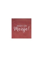 YETT Quote tegeltje - hoera een meisje roze