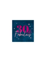 YETT Quote tegeltje - 30 & fabulous blauw/roze