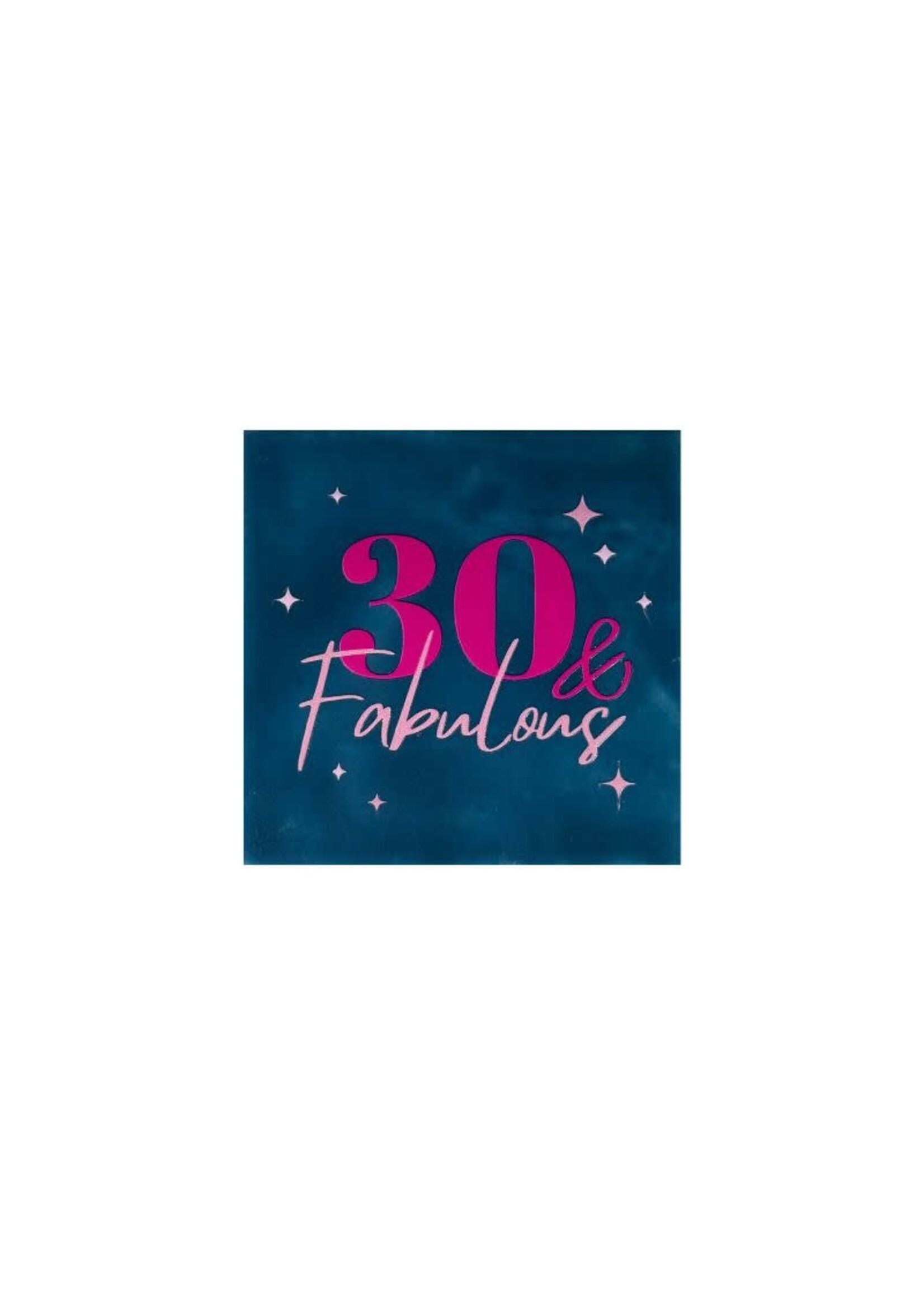 YETT Quote tegeltje - 30 & fabulous blauw/roze