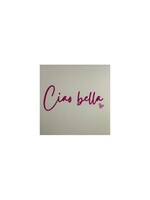 YETT Quote tegeltje - ciao bella creme/roze