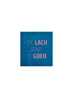 YETT Quote tegeltje - die lach staat je goed blauw/roze