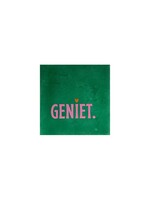 YETT Quote tegeltje - geniet groen/roze