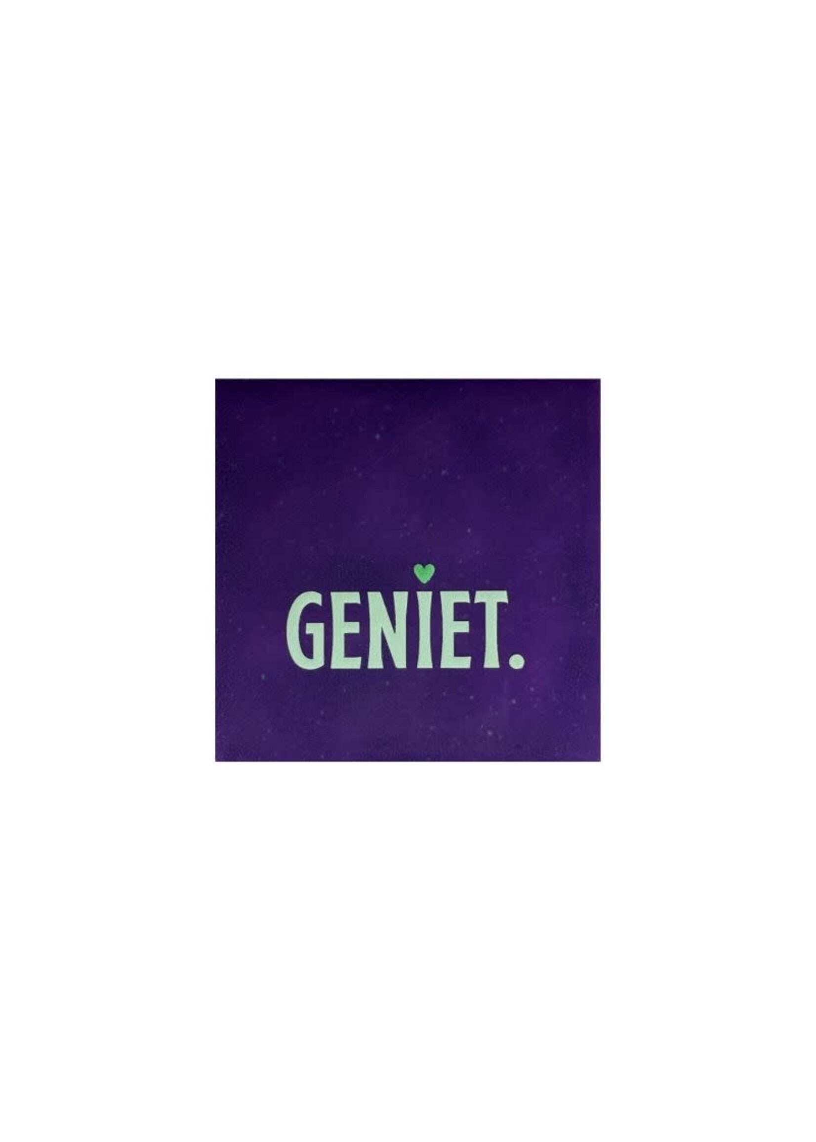 YETT Quote tegeltje - geniet paars/mint