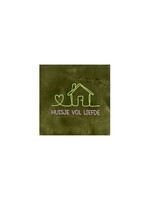 YETT Quote tegeltje - huisje vol liefde groen/roze