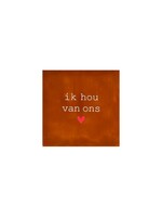YETT Quote tegeltje - ik hou van ons terra/creme