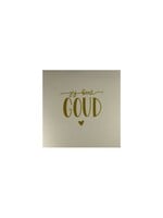 YETT Quote tegeltje - jij bent goud creme/goud