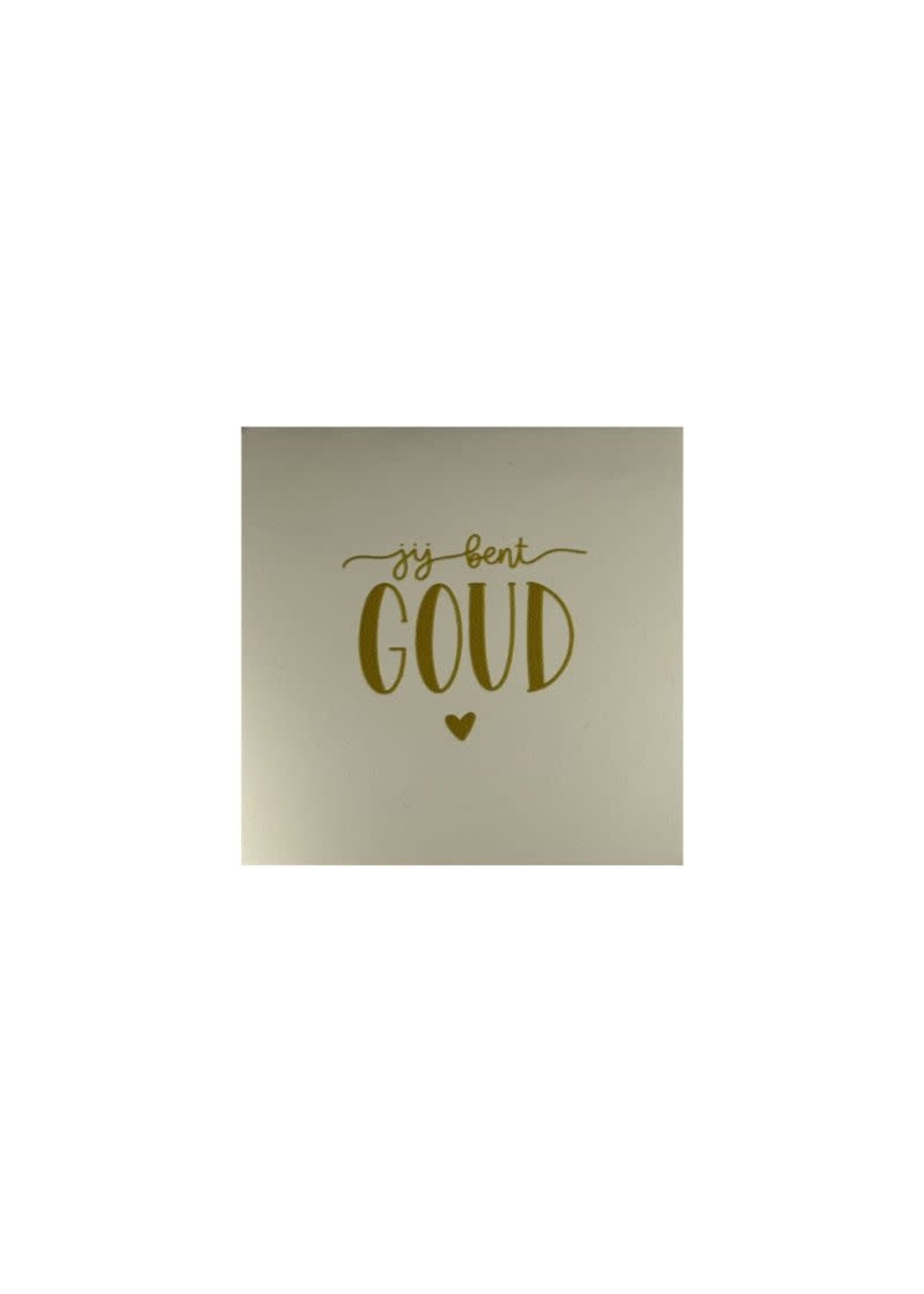 YETT Quote tegeltje - jij bent goud creme/goud