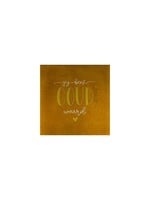 YETT Quote tegeltje - jij bent goud waard oker/goud