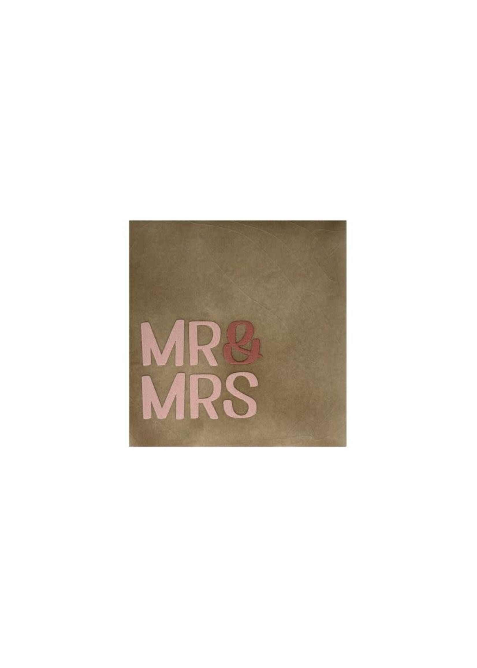 YETT Quote tegeltje - mr & mrs taupe/nude