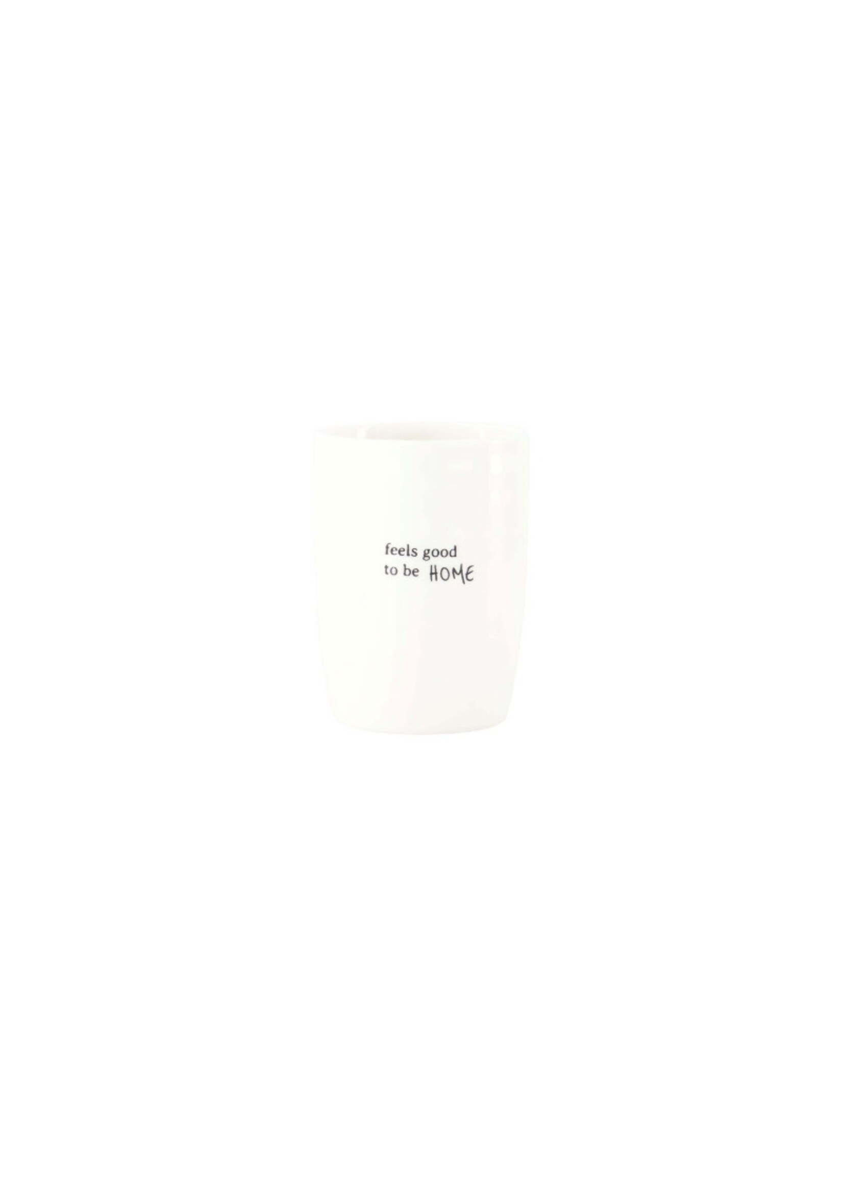Zusss koffiemok - feels good - wit/zwart