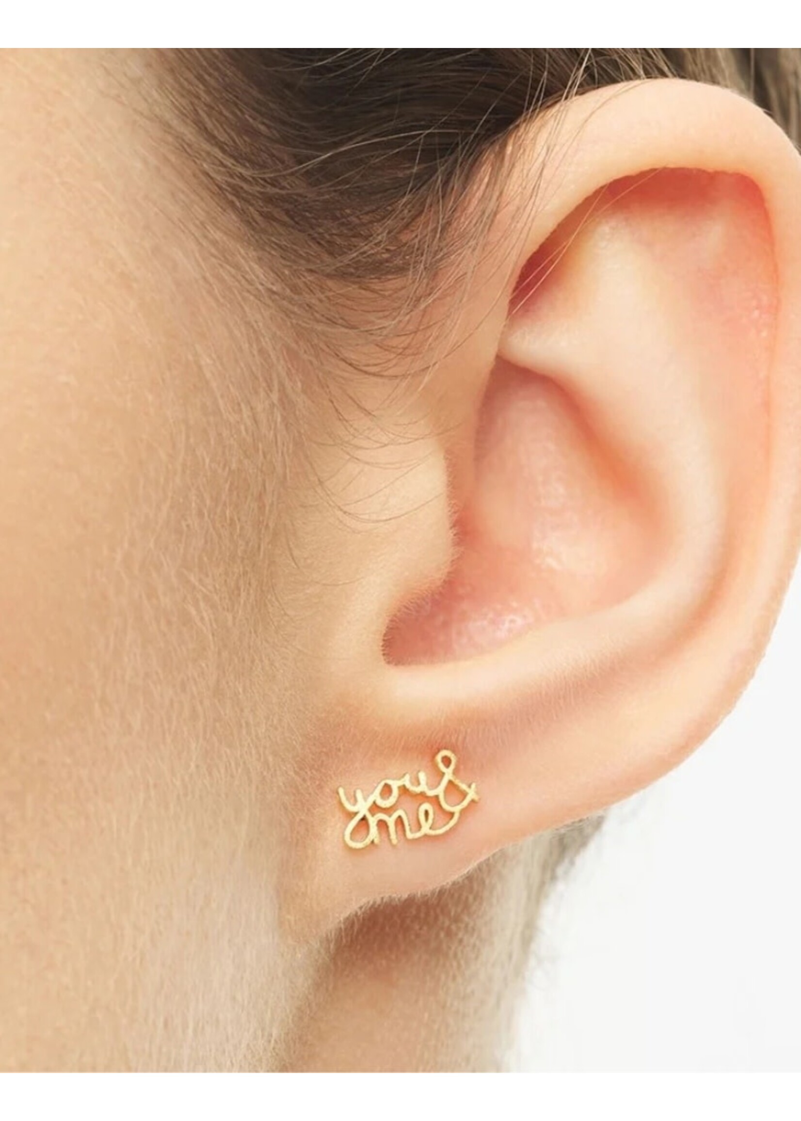 LULU Copenhagen You&Me oorstud - Gold Plated