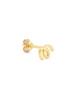 LULU Copenhagen Doodle oorstud - Gold Plated