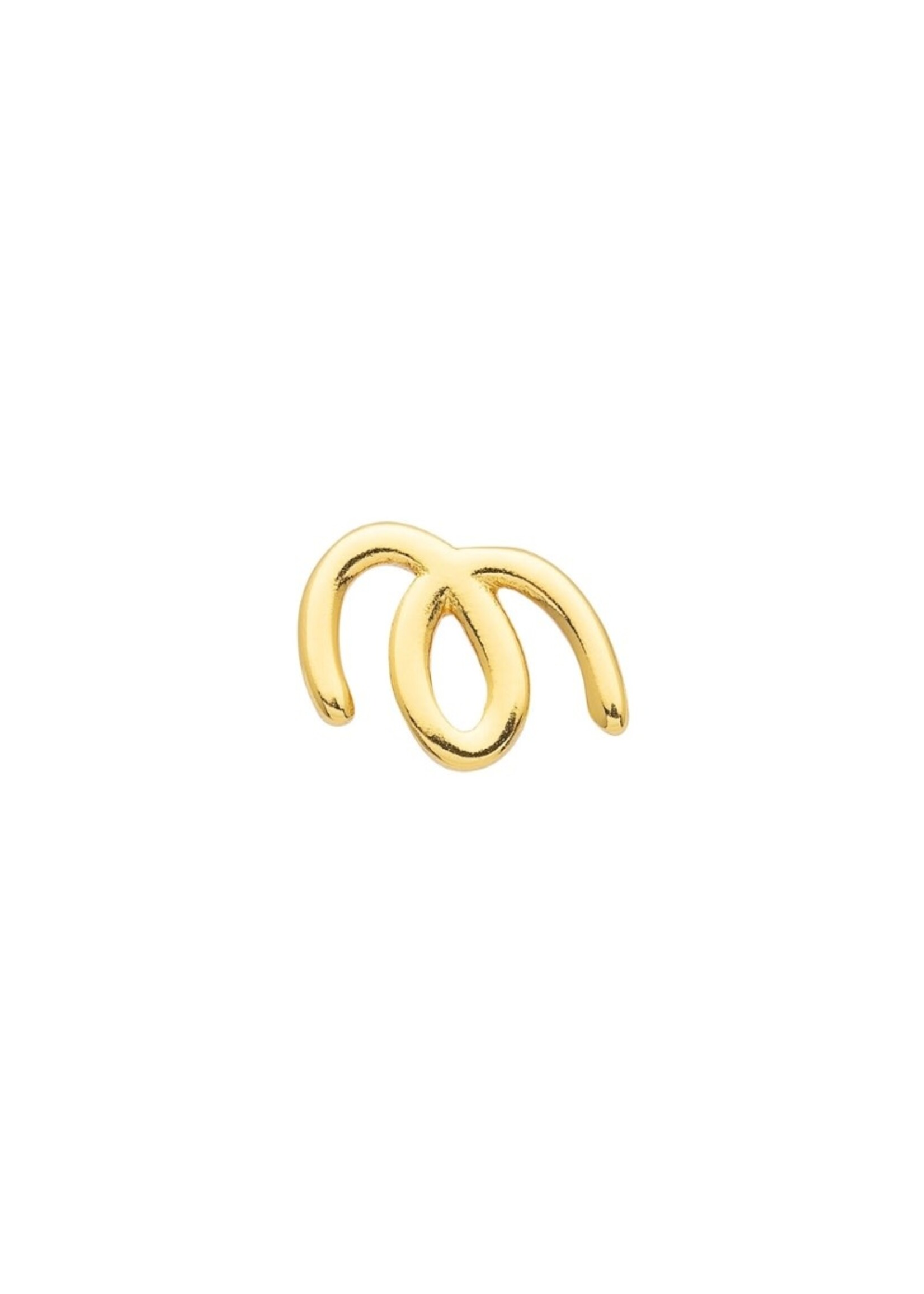 LULU Copenhagen Doodle oorstud - Gold Plated