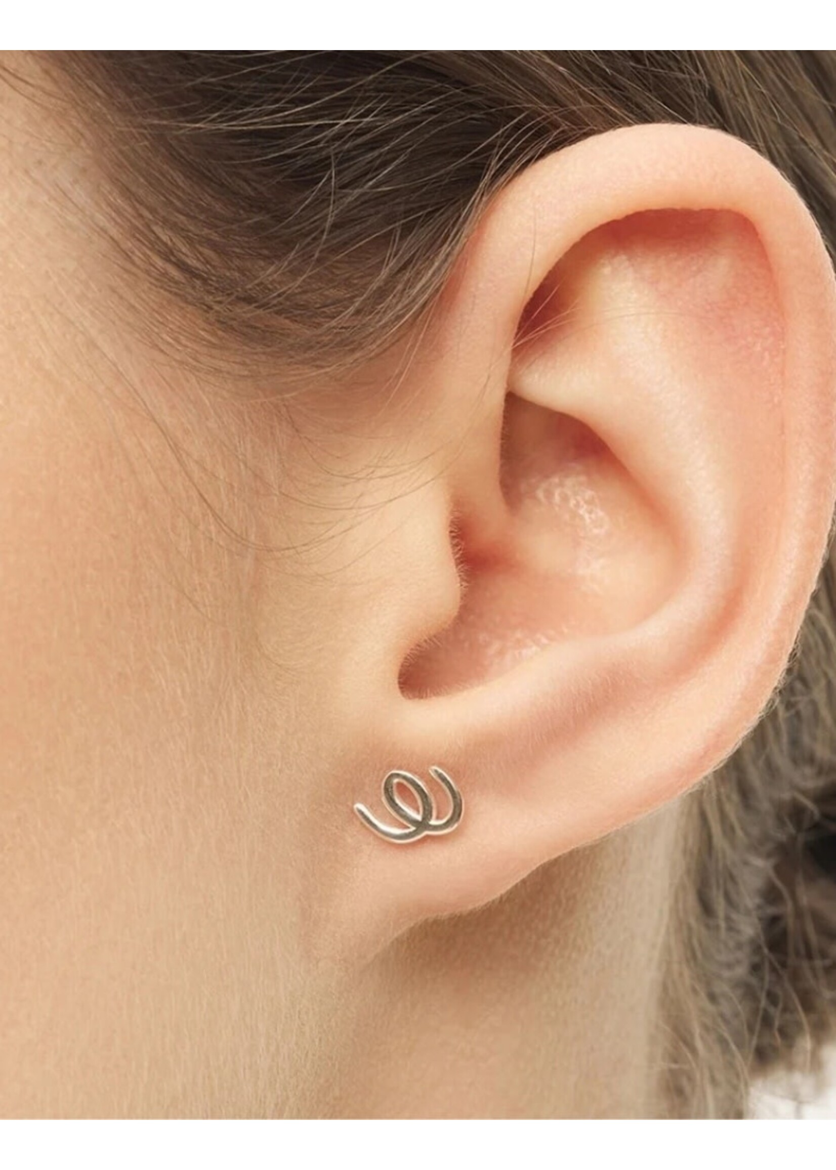 LULU Copenhagen Doodle oorstud - Silver