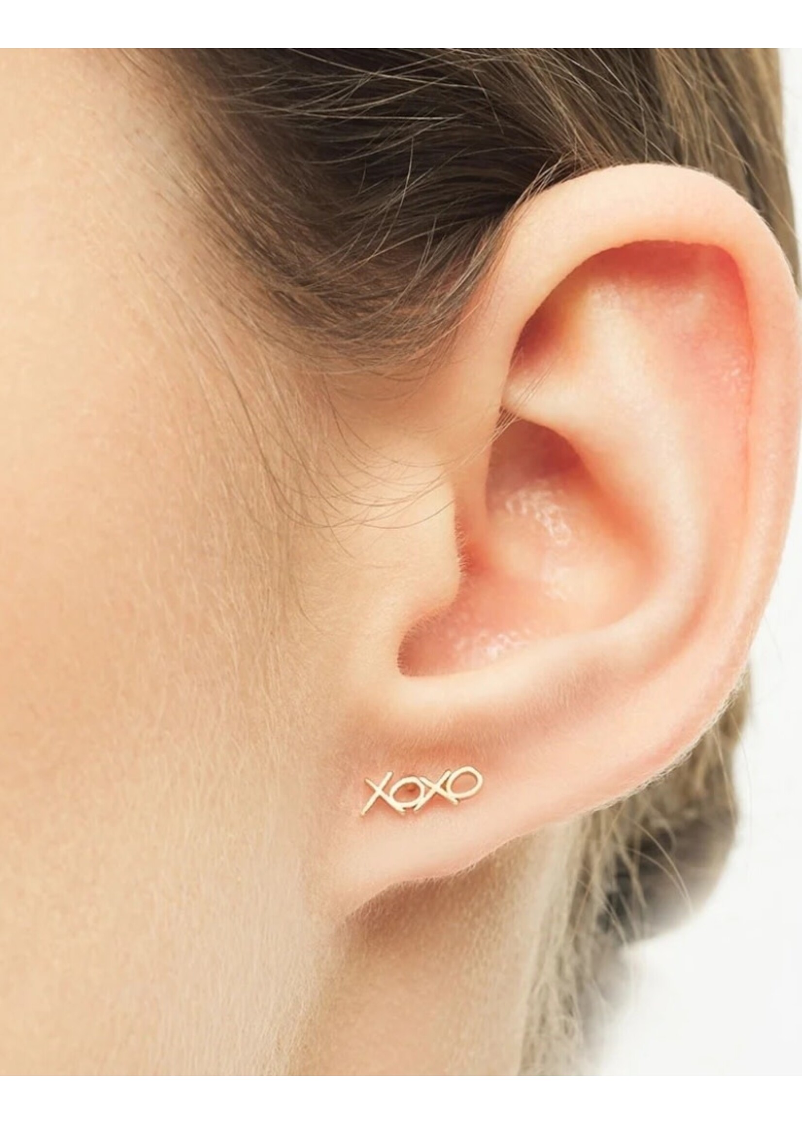 LULU Copenhagen XOXO oorstud - Gold Plated