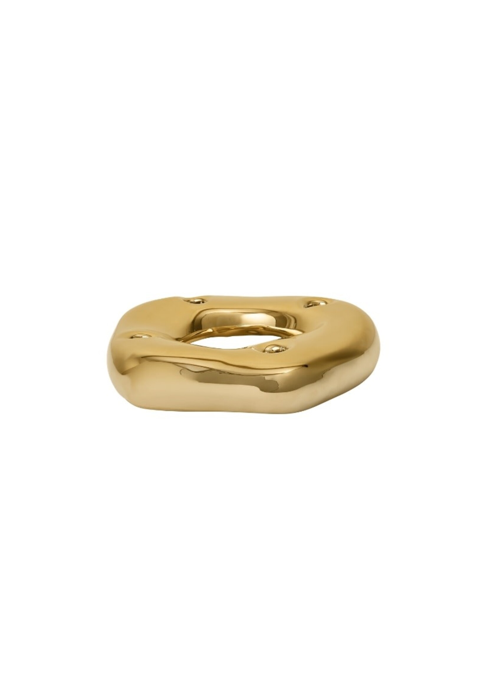 Ferm Living Bellure Ring Candle Holder - Brass Finish