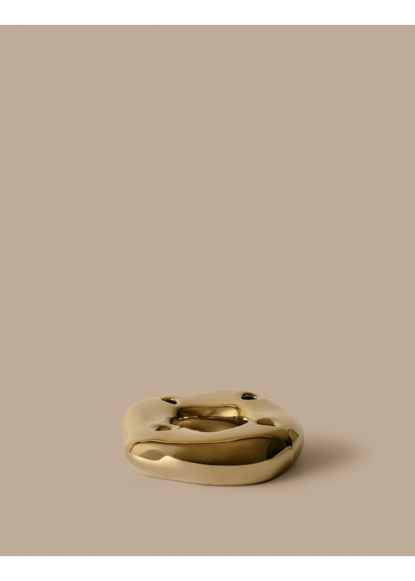 Ferm Living Bellure Ring Candle Holder - Brass Finish