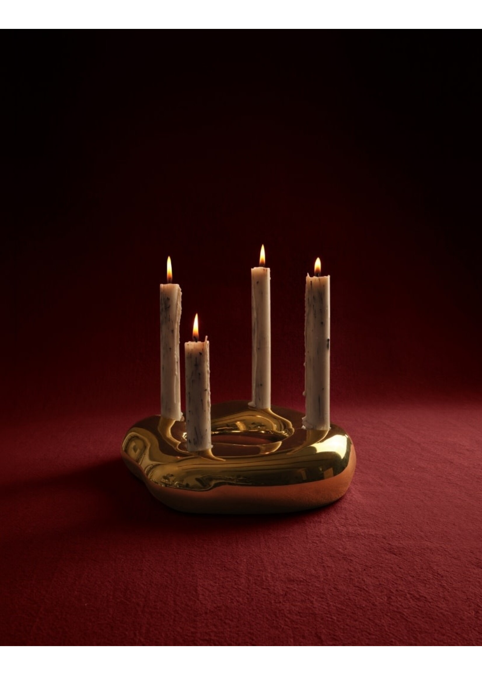 Ferm Living Bellure Ring Candle Holder - Brass Finish
