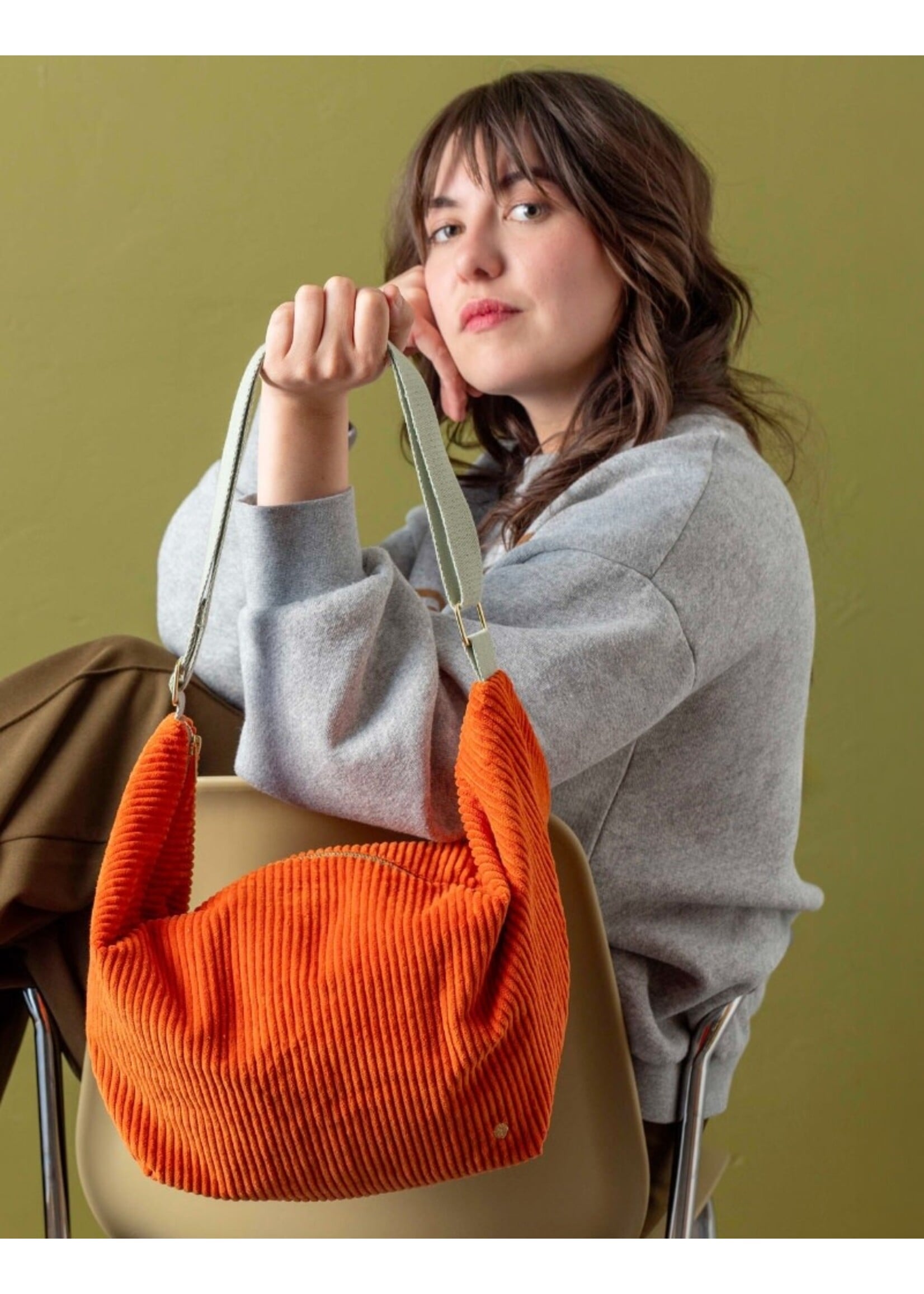 La cerise sur le gâteau Demi-Lune Bag - Loen Terracotta