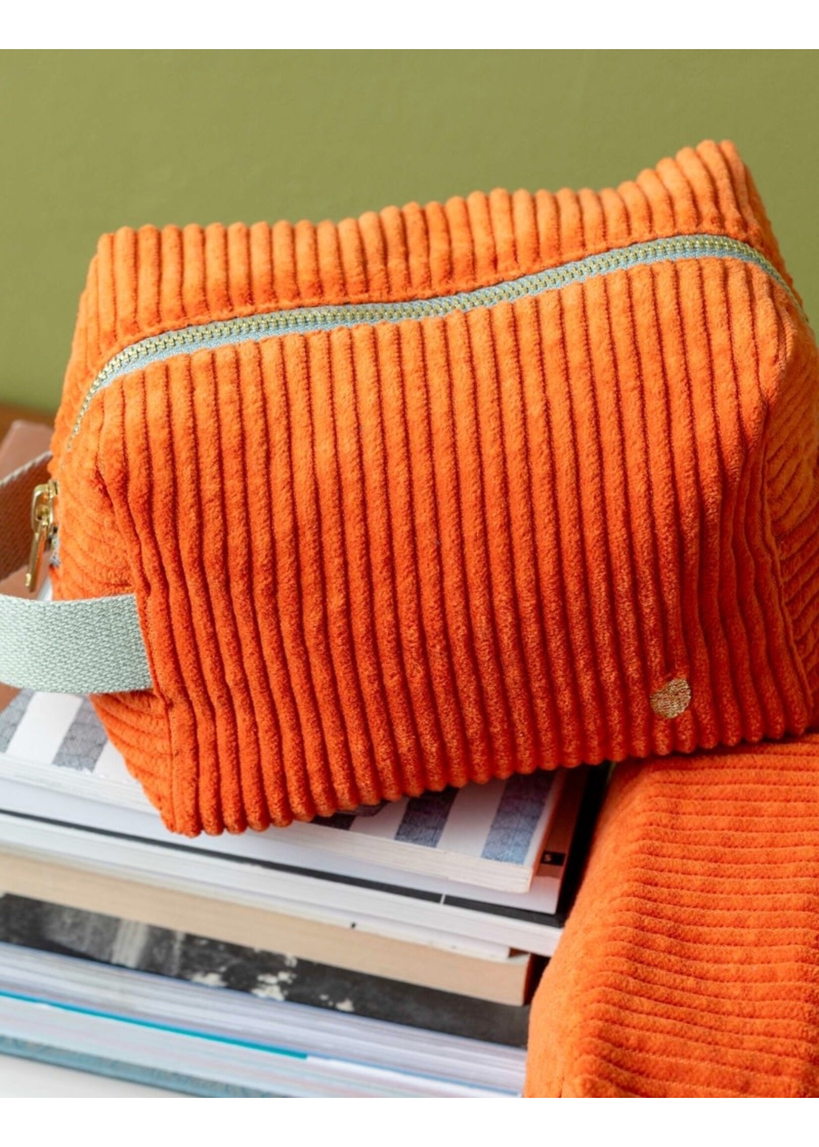 La cerise sur le gâteau Cube Pouch S - Loen Terracotta