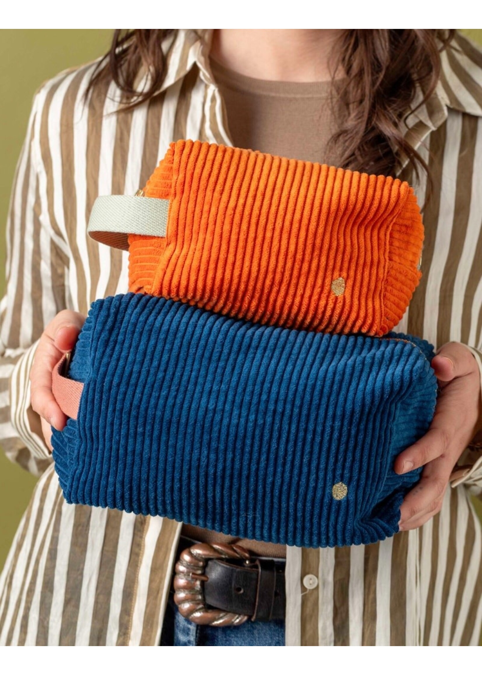 La cerise sur le gâteau Cube Pouch S - Loen Terracotta