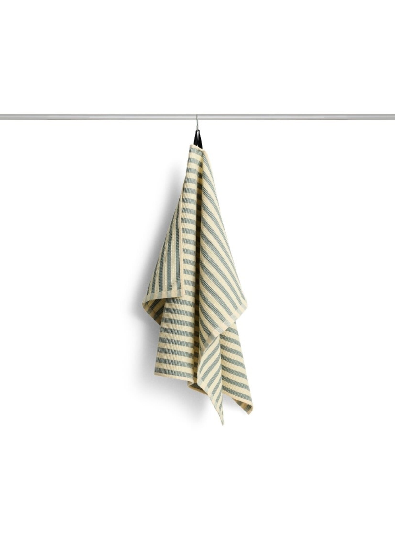HAY Canteen Tea Towel - Green/Yellow Block Stripe