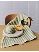 HAY Canteen Tea Towel - Green/Yellow Block Stripe