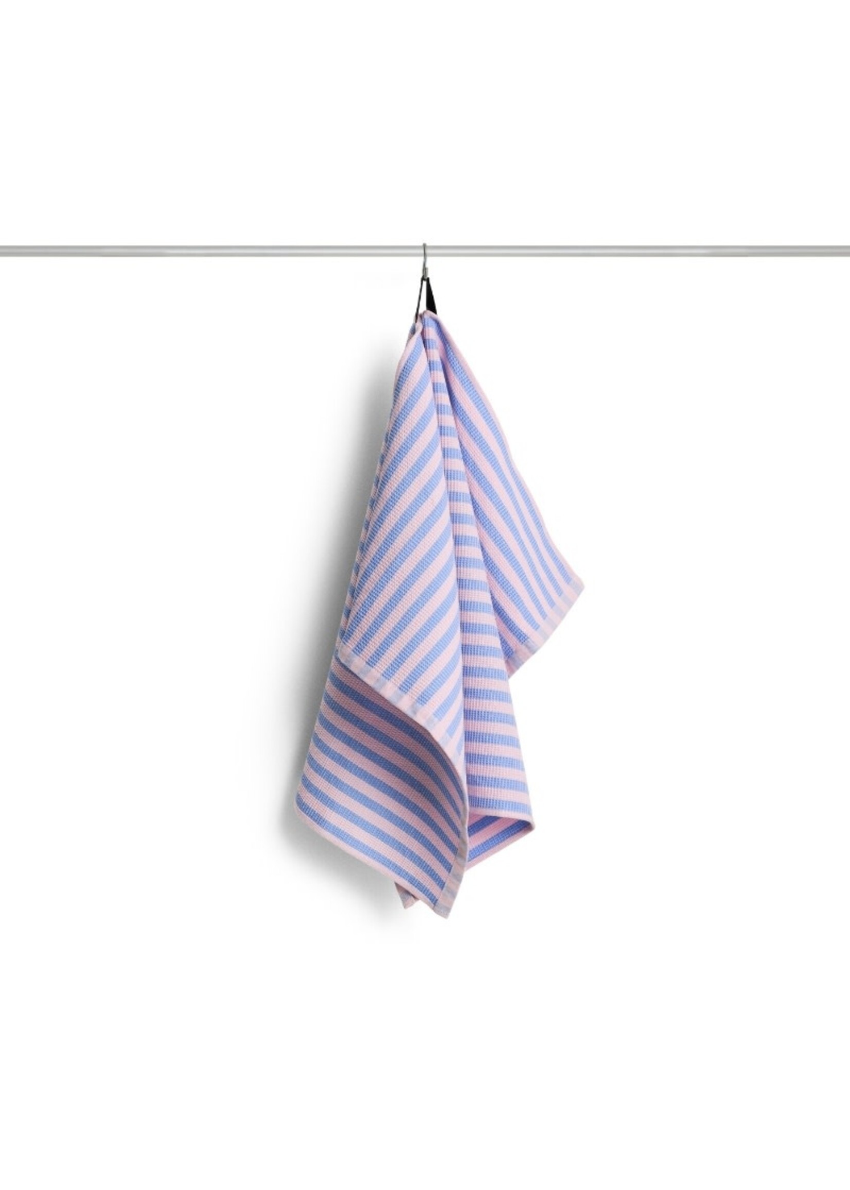 HAY Canteen Tea Towel - Sky Blue/Light Pink Block Stripe