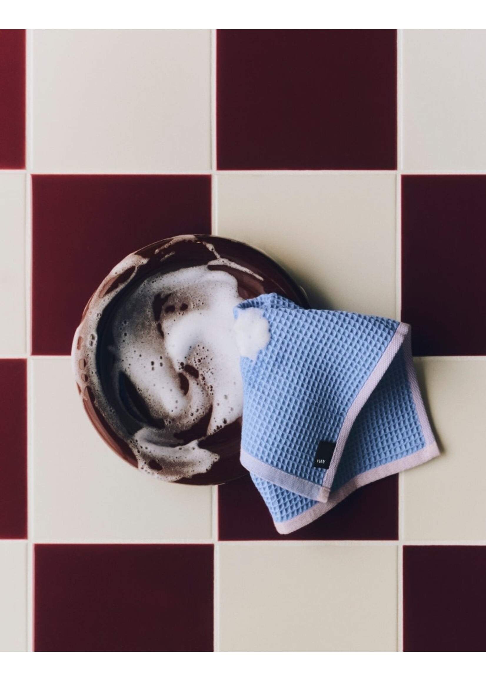 HAY Canteen Dish Cloth - Sky Blue/Pink