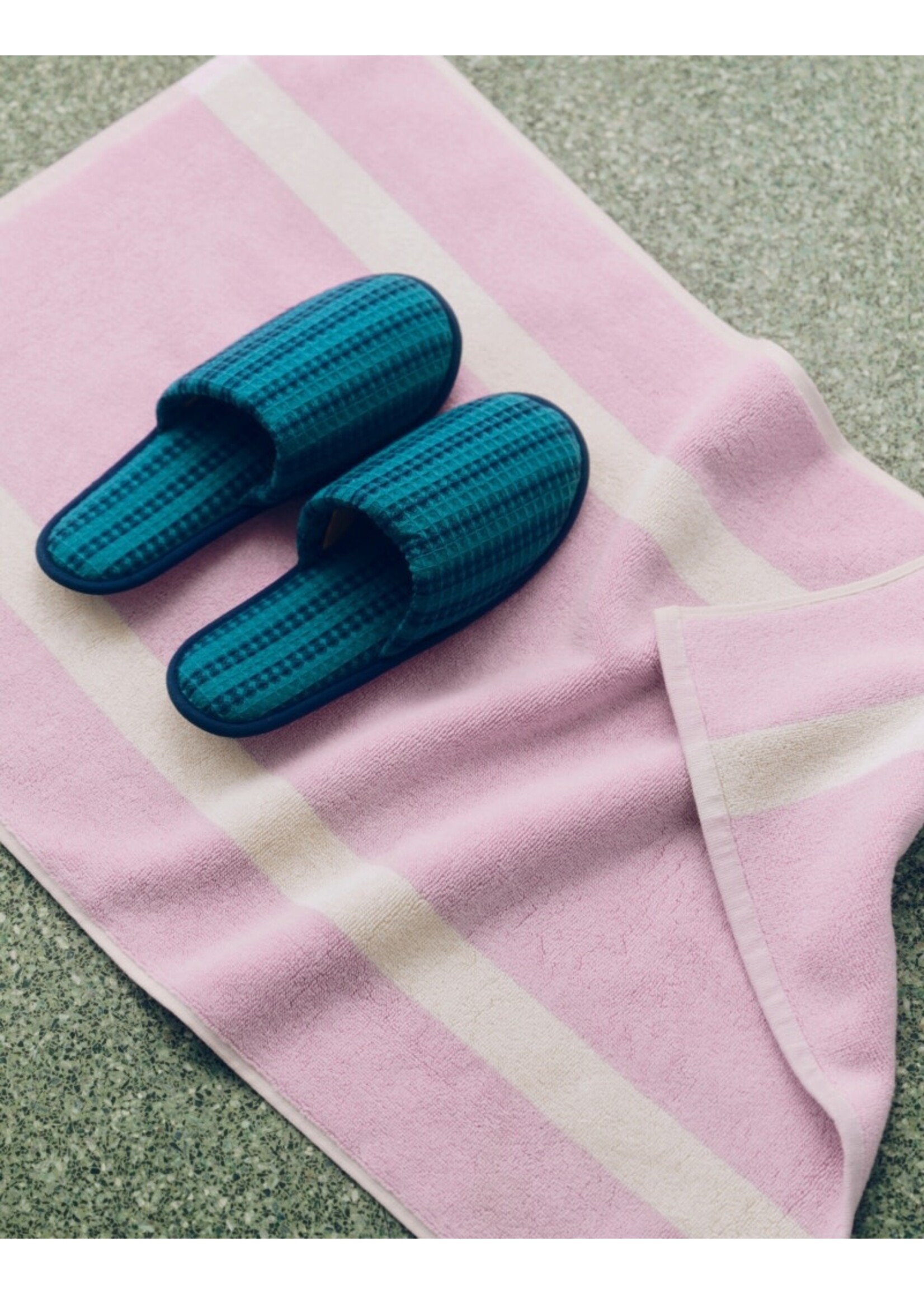 HAY Waffle Slippers - Petrol Blue