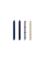 HAY Pattern Candle - Set of 4 - Blue & Silver