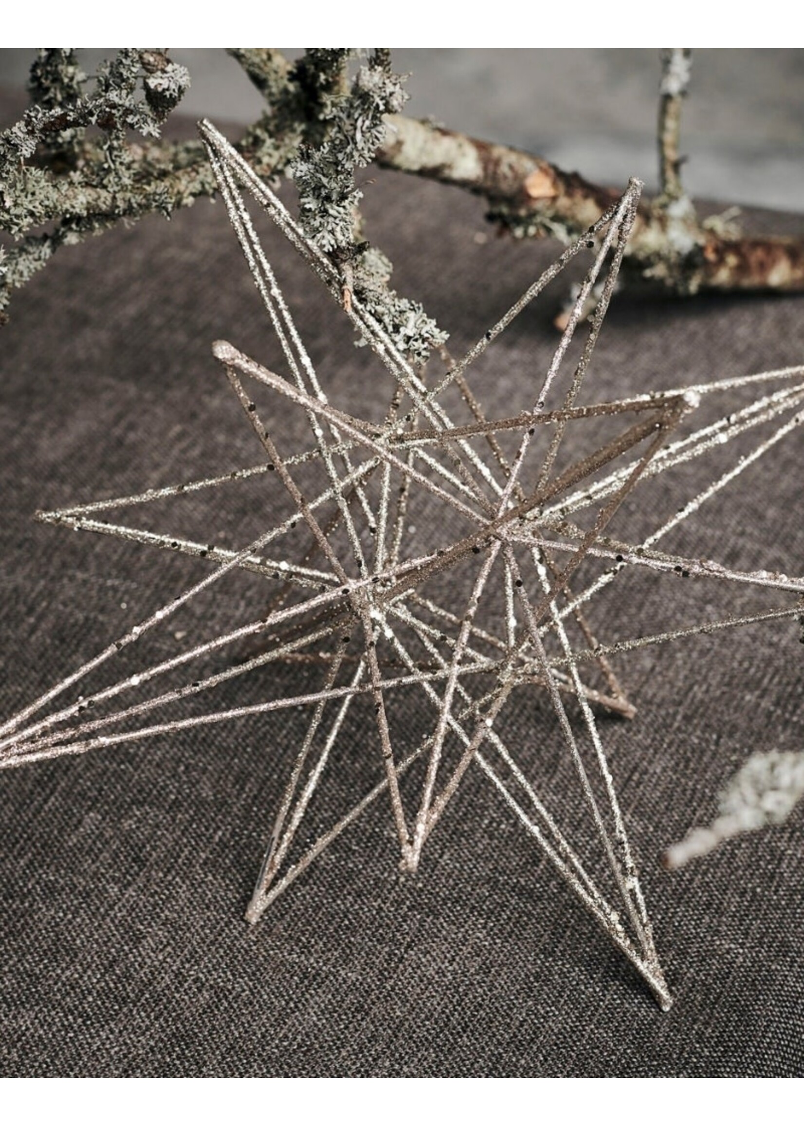 House Doctor Christmas Star Champagne Ø21