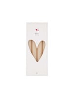 Zusss 4 rustieke kaarsen - beige