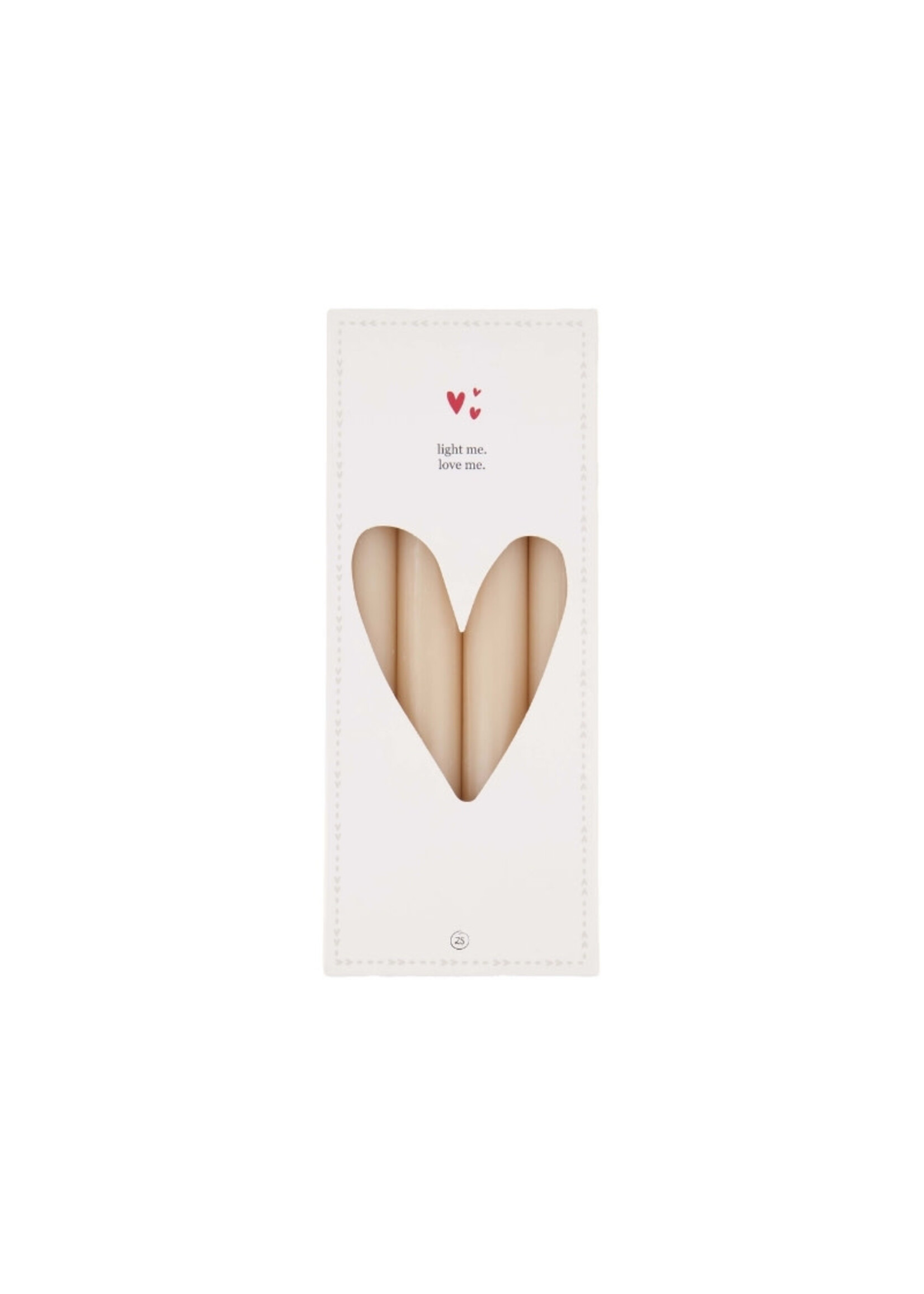 Zusss 4 rustieke kaarsen - beige